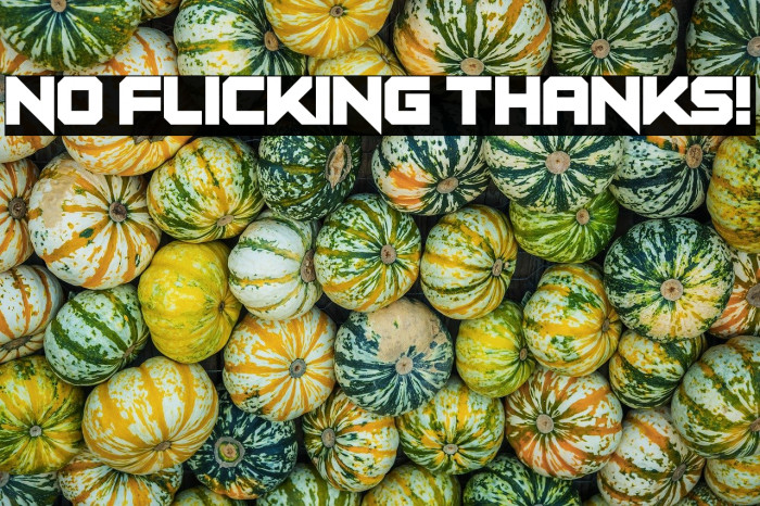 No Flicking Thanks! Example 3