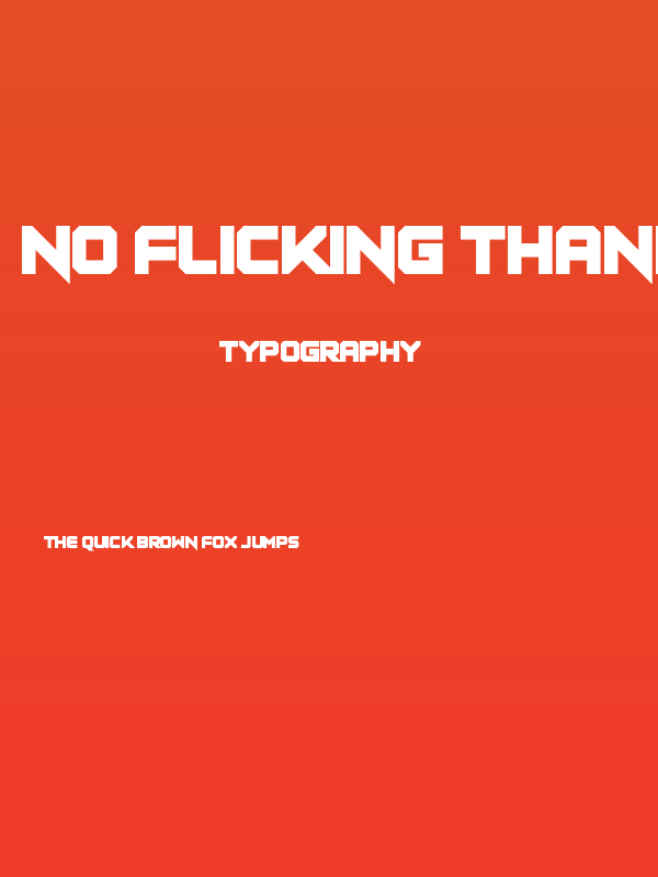 No Flicking Thanks! Poster