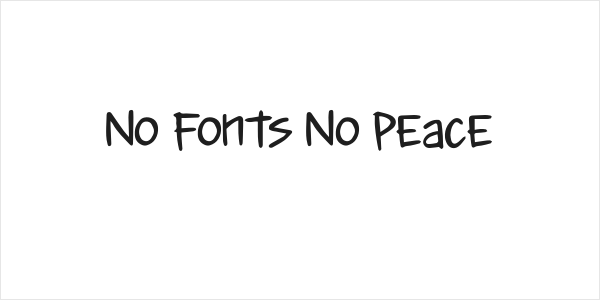 No Fonts No Peace Logo