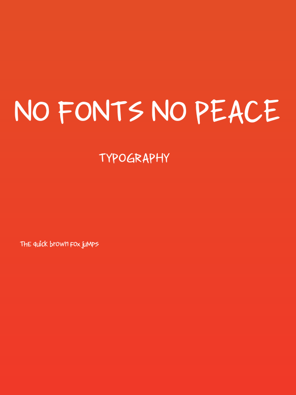 No Fonts No Peace Poster