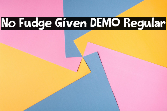 No Fudge Given DEMO Regular Example 3