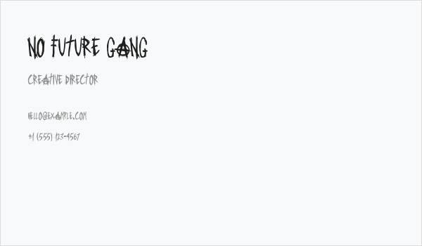 No Future Gang Business Card