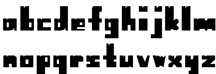 No Harmony Left Side Cut Font LOWERCASE