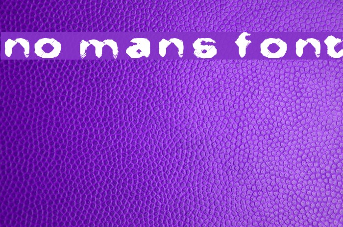 No Man's Font Font examples