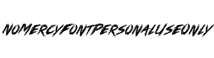 No Mercy Font Personal Use Only  Fuentes Gratis Descargar