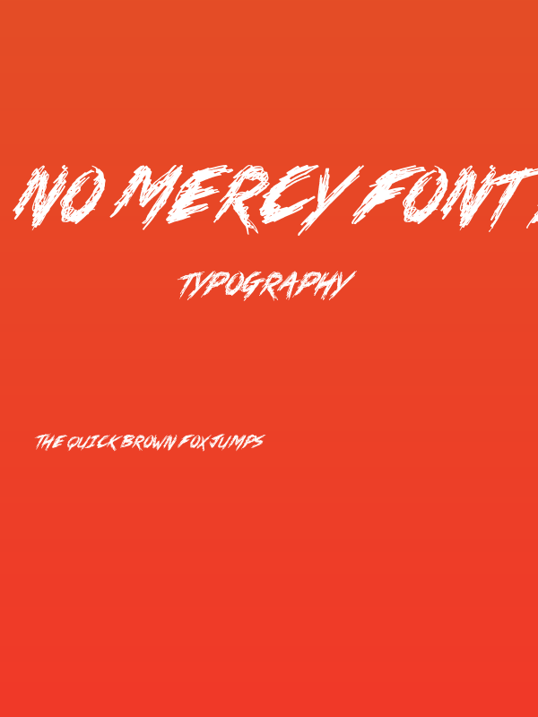No Mercy Font Personal Use Only Poster