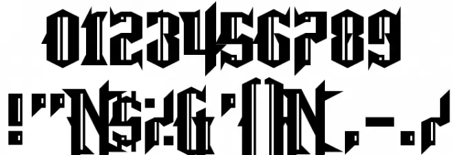 No More Justice Font OTHER CHARS