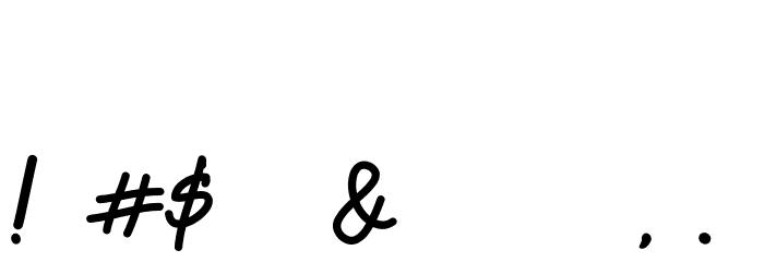 No More Nich Font OTHER CHARS