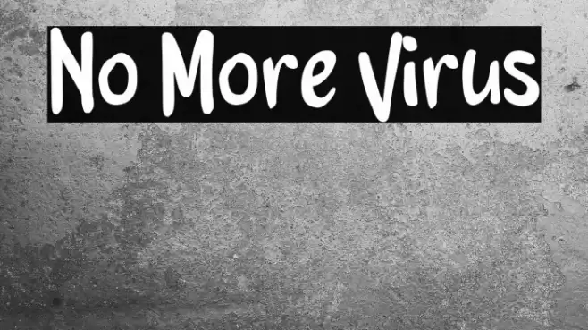 No More Virus Font examples