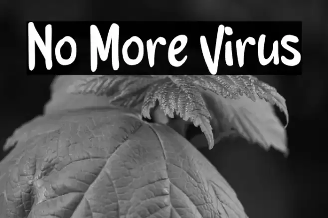 No More Virus Font examples