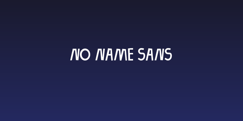 No Name Sans Social Header