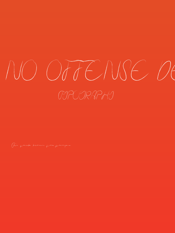 No Offense Demo Poster