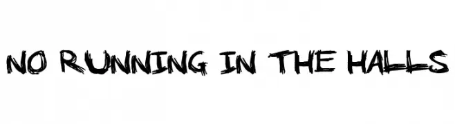 No Running In The Halls  Frei Schriftart Herunterladen