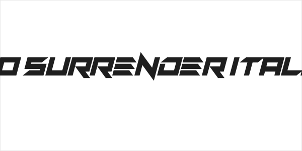 No Surrender Italic Logo