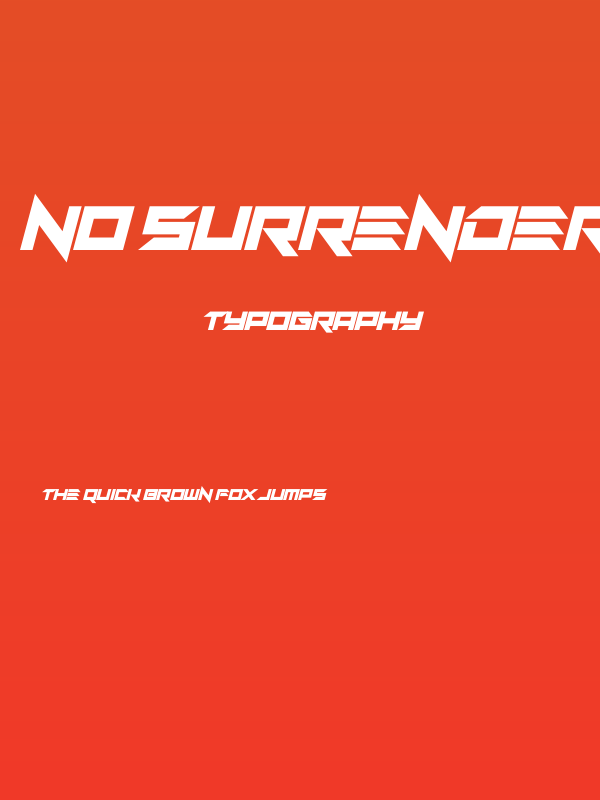 No Surrender Italic Poster
