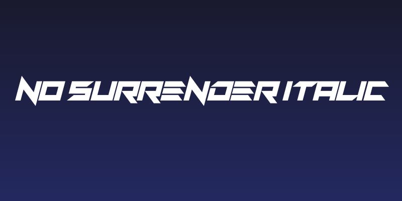 No Surrender Italic Social Header