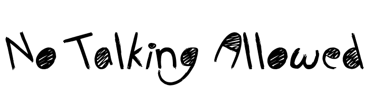 No Talking Allowed  フリーフォントのダウンロード