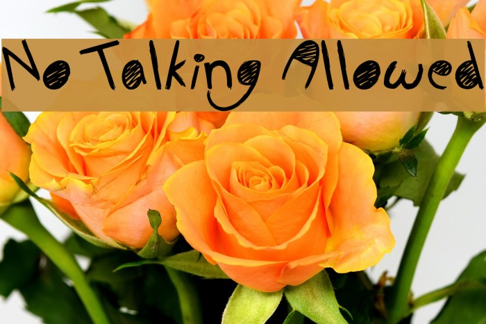 No Talking Allowed フォント examples