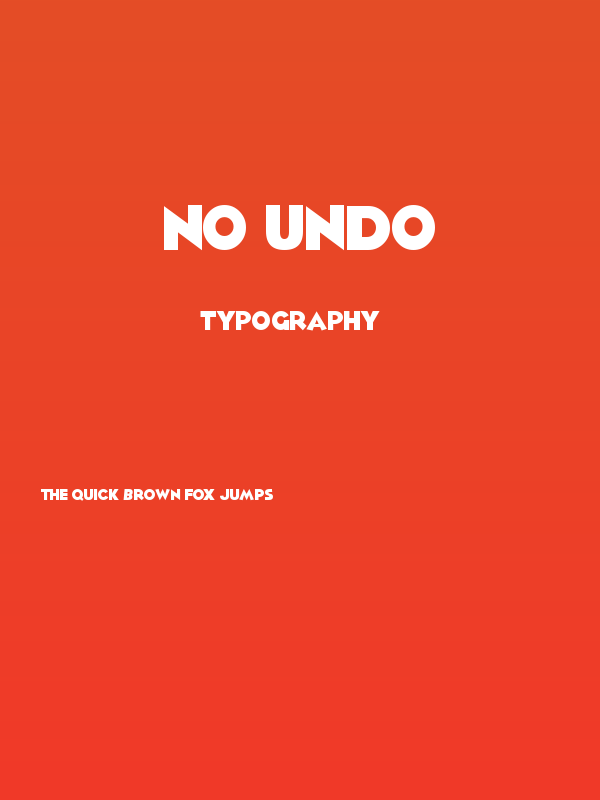 No Undo Poster