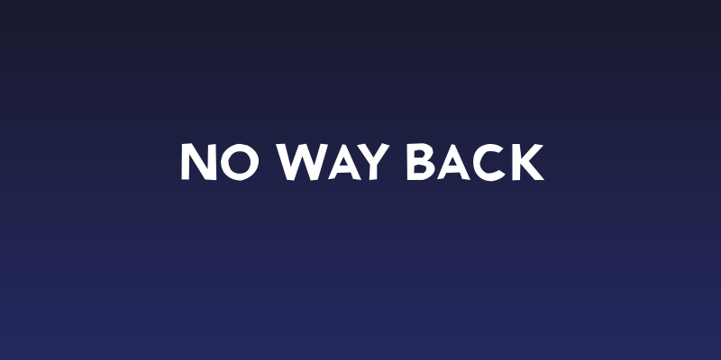 No Way Back Social Header