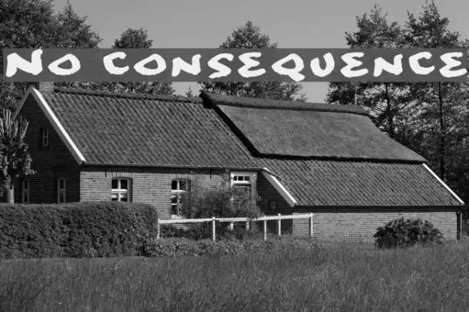 No consequence Font examples