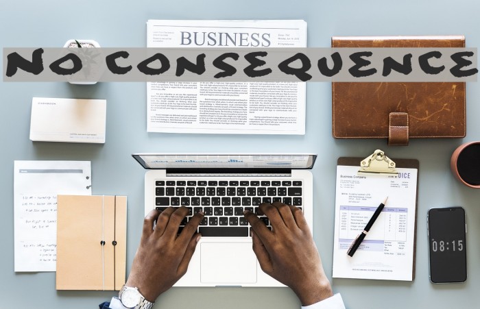 No consequence Font examples