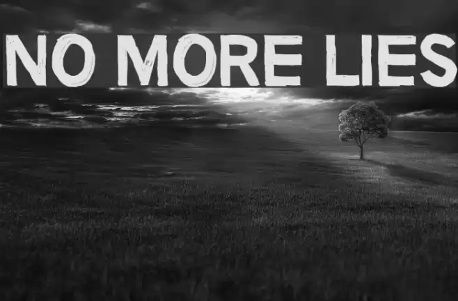 No more lies Font examples