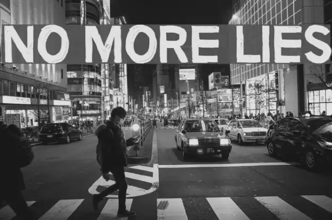 No more lies Font examples