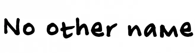 No other name  font caratteri gratis