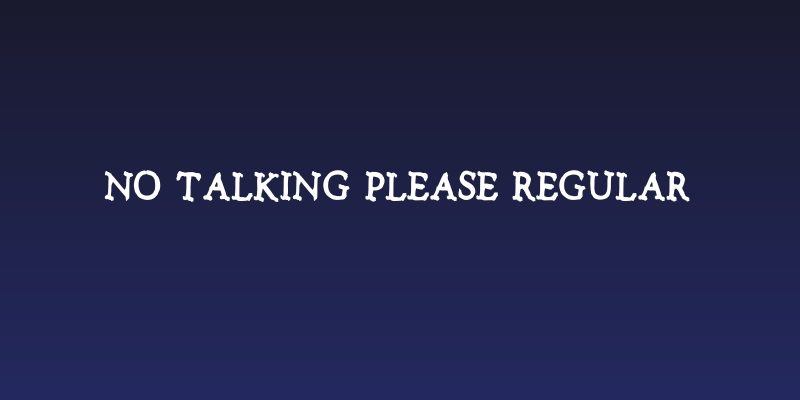 No talking please Regular Social Header