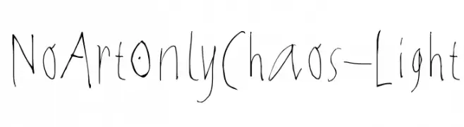 NoArtOnlyChaos-Light  Fuentes Gratis Descargar