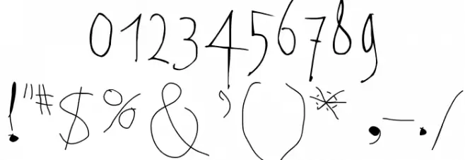 NoArtOnlyChaos-Light Font OTHER CHARS