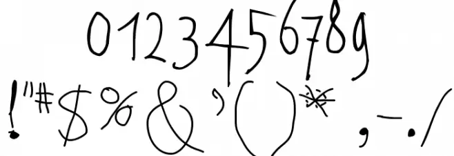 NoArtOnlyChaos Font OTHER CHARS