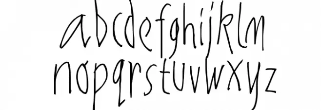 NoArtOnlyChaos フォント 小文字