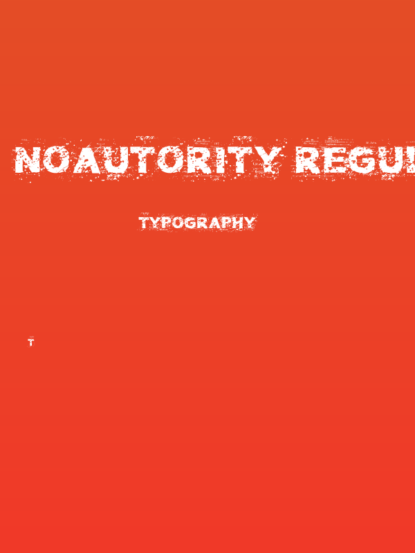 NoAutority Regular Poster