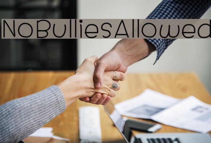 NoBulliesAllowed Font examples