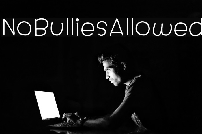 NoBulliesAllowed Font examples