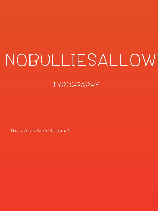 NoBulliesAllowed Poster