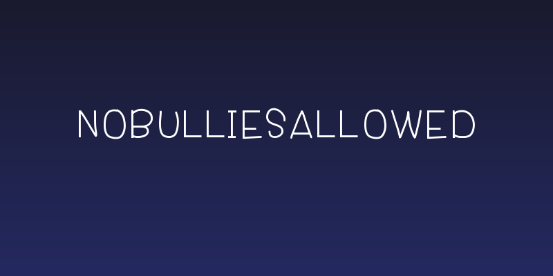 NoBulliesAllowed Social Header