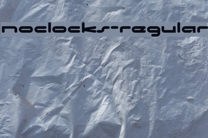 NoClocks-Regular Font examples