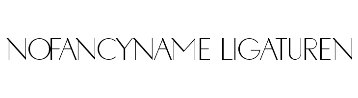 NoFancyName Ligaturen  नि: शुल्क फ़ॉन्ट्स डाउनलोड