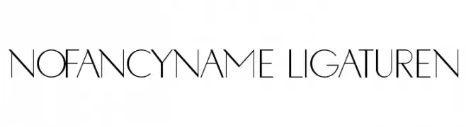 NoFancyName Ligaturen  les polices de caractères gratuit tlcharger