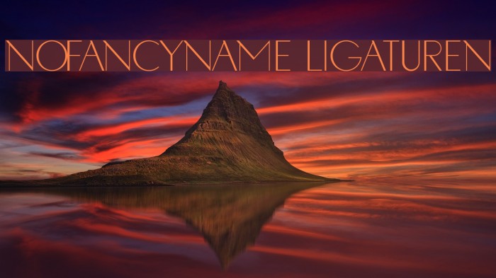 NoFancyName Ligaturen Example 1