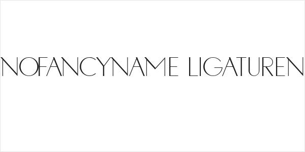 NoFancyName Ligaturen Logo