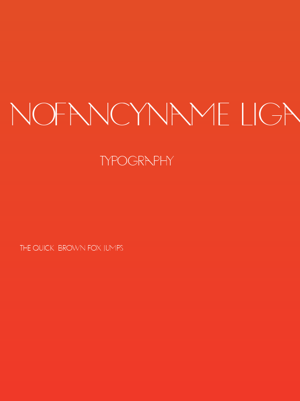 NoFancyName Ligaturen Poster