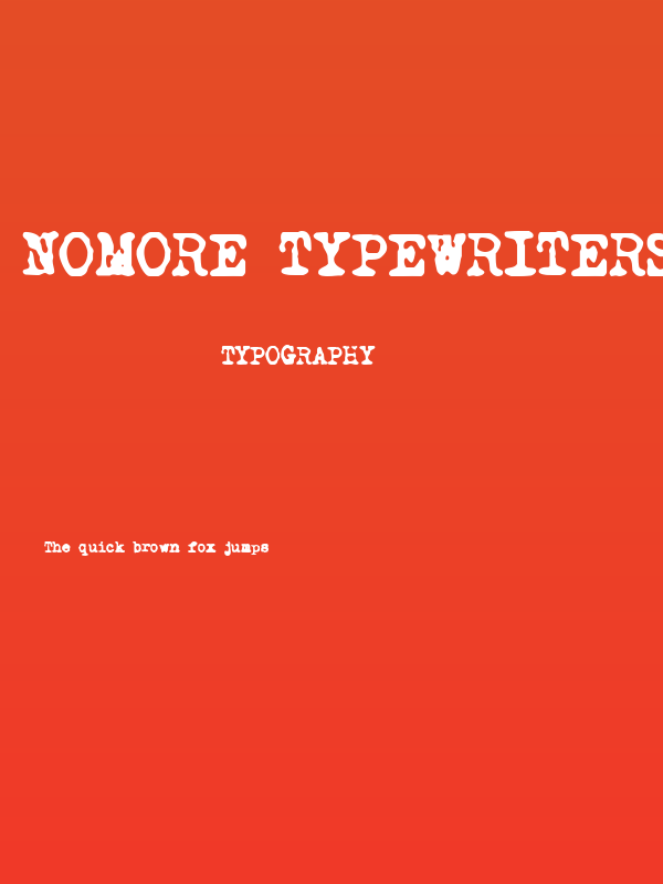 NoMore Typewriters Poster