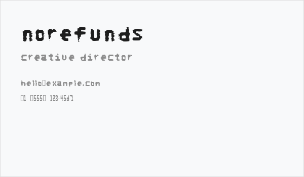 NoRefunds Business Card