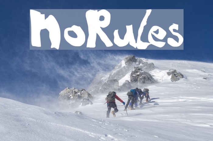 NoRules Font examples
