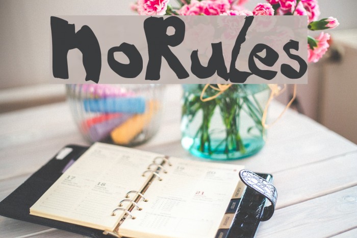 NoRules Font examples