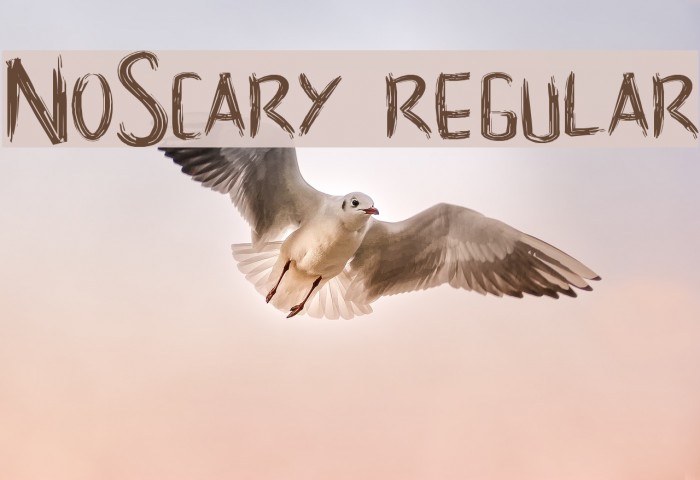 NoScary regular Font examples